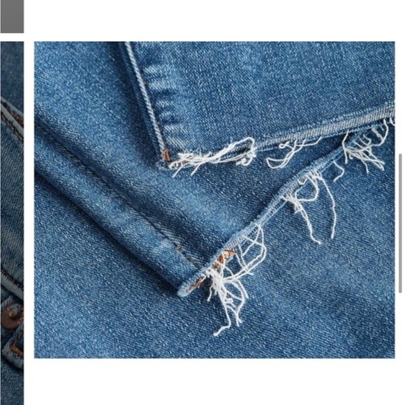 Express High Waisted Supersoft Medium Wash & light wash Cropped Skinny Jean Sz 0 - Picture 6 of 12